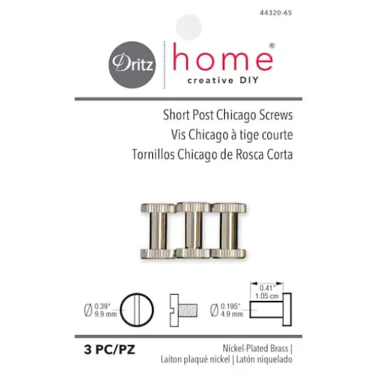 Dritz Home Nickel Short Post Chicago Screws {1}