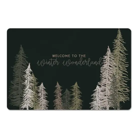 Dark Welcome Winter Wonderland 27x18 Floor Mat {1}