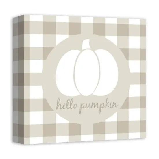 Hello Pumpkin Canvas Wall Art {3}