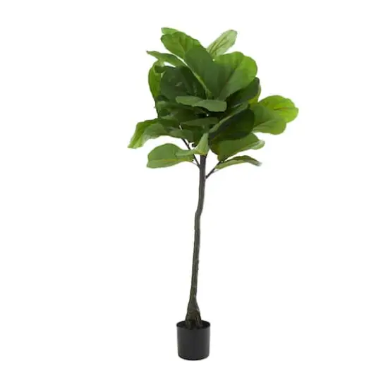 6ft. Potted Green Fiddle Leaf Artificial Tree {5}