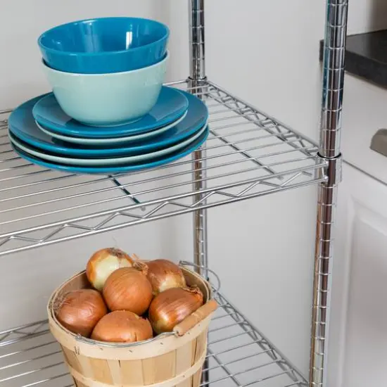 Honey Can Do Chrome 5-Tier Heavy-Duty Adjustable Shelving Unit {8}