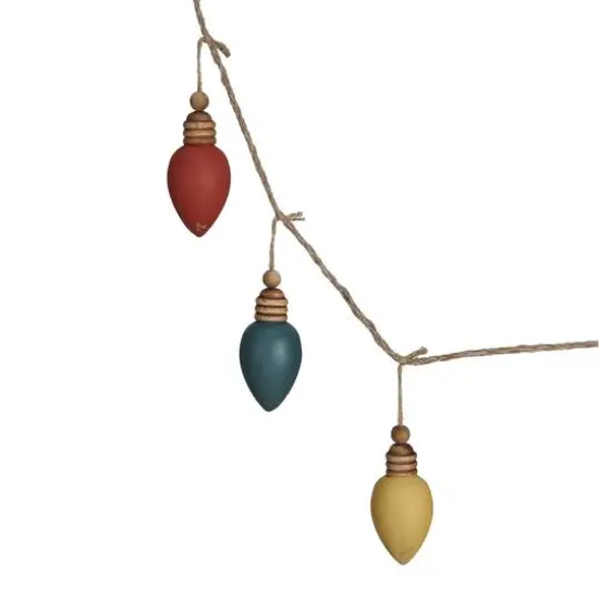 Hello Honey&reg; 6ft. Multicolor Wood String Lightbulb Garland {3}