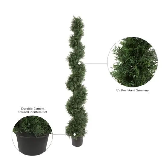 6ft. Potted Green Cedar Spiral Tree {9}