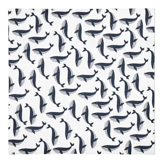 Whale Pattern 10" x 10" Poly Twill Napkin {1}