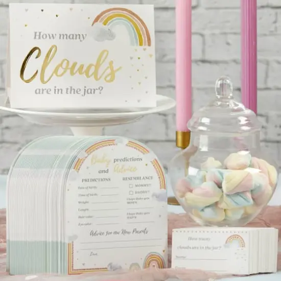 Kate Aspen Boho Rainbow Baby Advice Card & Baby Shower Game Set {6}