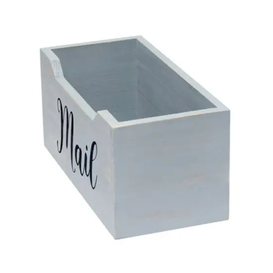 Elegant Designs Decorative Script Word Mail Organizer Box Gray Wash {10}
