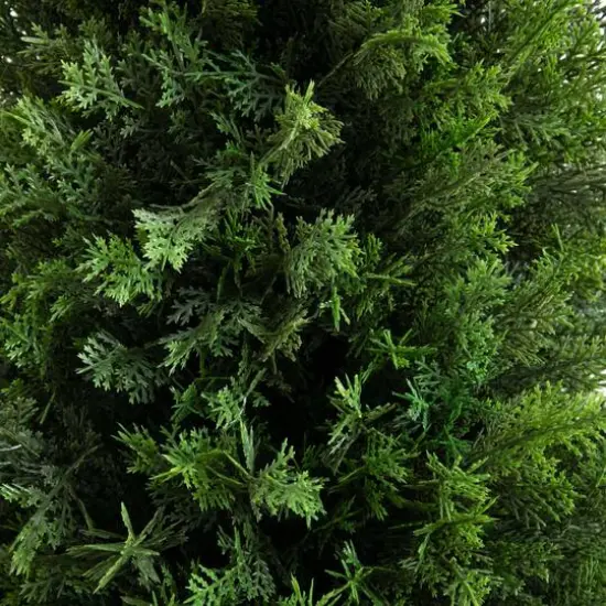 4ft. UV-Resistant Cedar Tree in White Planter {7}