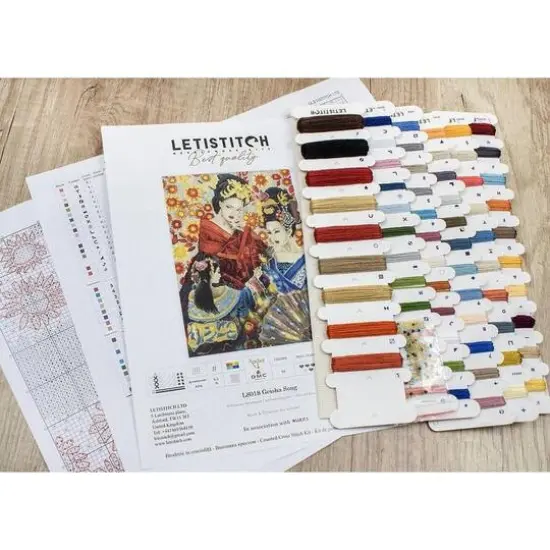 Letistitch Geisha Song Counted Cross Stitch Kit {9}