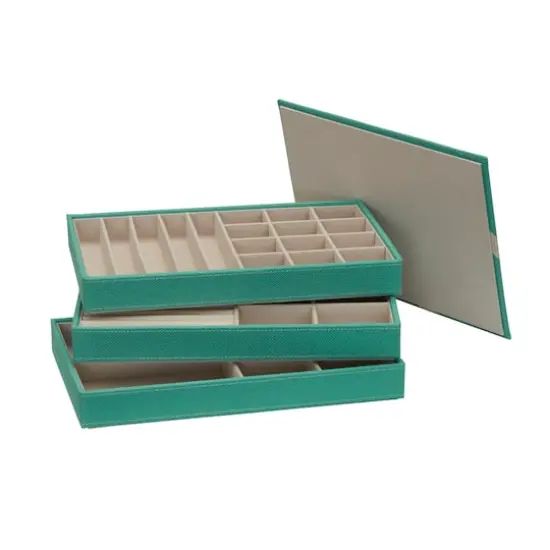 Household Essentials 3-Tier Jewelry Tray Green {7}