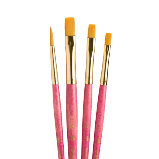 Princeton&trade; RealValue&trade; Brush Golden Taklon 4 Piece Brush Set {3}