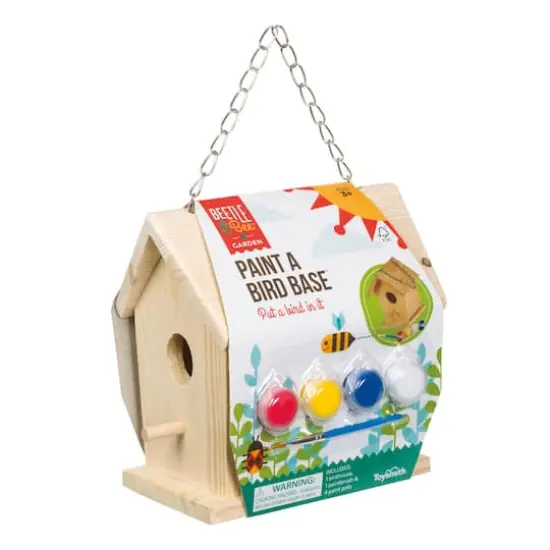 Toysmith Beetle & Bee Paint a Bird Base&trade; DIY Birdhouse Activity Kit {1}