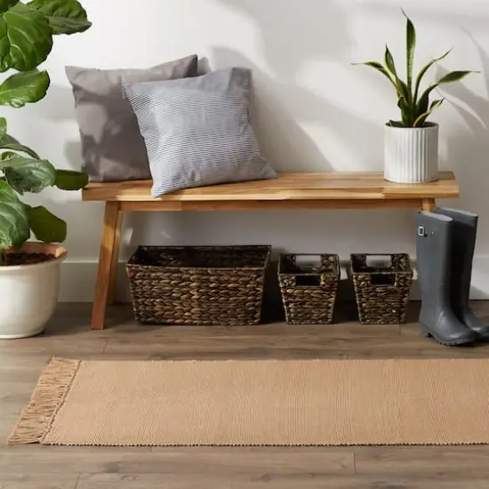 DII&reg; 2-Tone Ribbed Rug, 2.5ft. x 6ft. Stone/Off White {5}