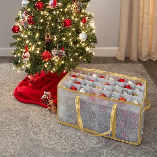 Simplify Gold & White 128ct. Ornament Storage Organizer {7}