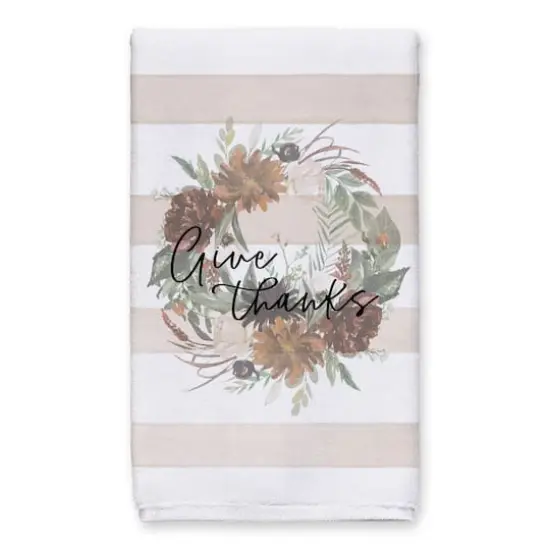 Give Thanks Wreath Tea Towel Set {3}