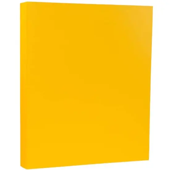 JAM Paper Matte 8.5" x 11" 80lb. Cardstock, 50 Sheets Sunflower Yellow {1}