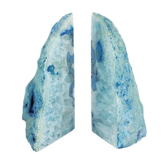 Blue Agate Bookends Set of 2 {5}