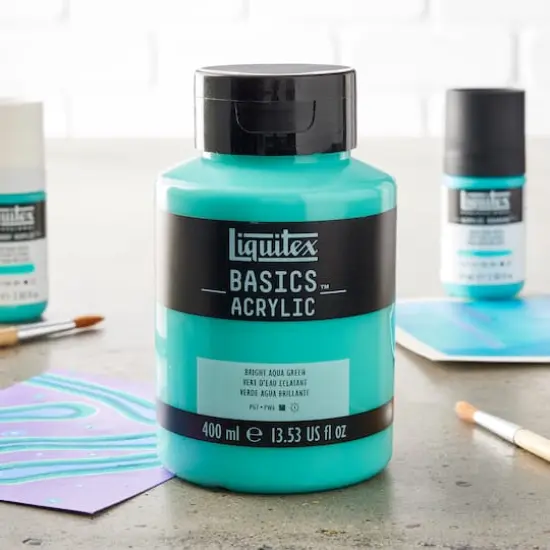 Liquitex&reg; BASICS&trade; 13.5oz. Acrylic Paint 660 Bright Aqua Green {3}