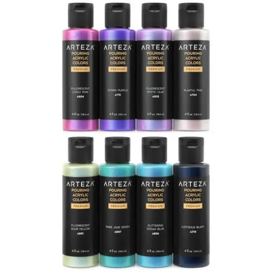 Arteza&reg; 8 Color Iridescent Elixir Tones Acrylic Pouring Paint Set {3}