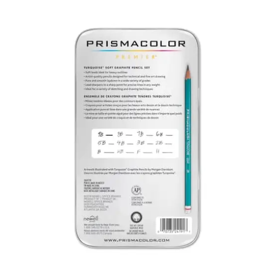 Prismacolor&reg; Premier&reg; Turquoise Soft Graphite Pencil Set {6}