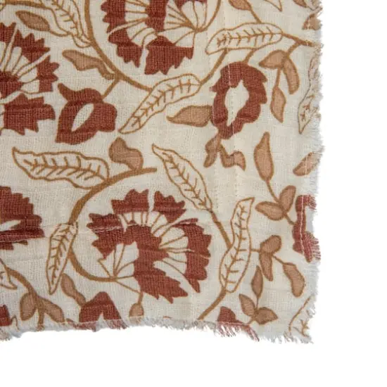 Hello Honey&reg; 60" Tan & Rose Woven Cotton & Sherpa Throw Blanket {3}