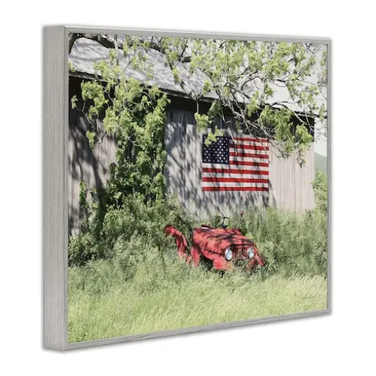 Stupell Industries Americana Lush Country Greenery Framed Giclee Art Gray {4}