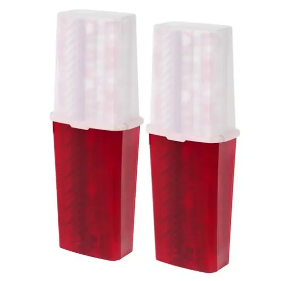 IRIS&reg; 40" Holiday Red & White Wrapping Paper Storage Boxes, 2ct. {1}