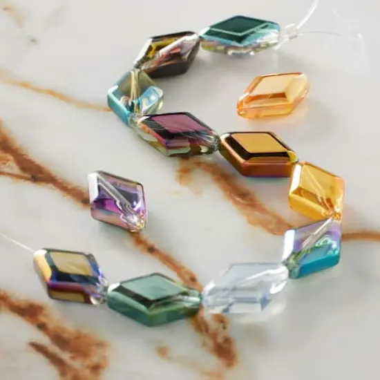 Multicolor Glass Diamond Beads, 10mm by Bead Landing&trade; {3}