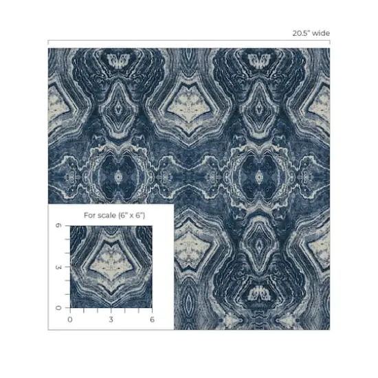 Surface Style Mineral Springs Peel & Stick Wallpaper Indigo {4}