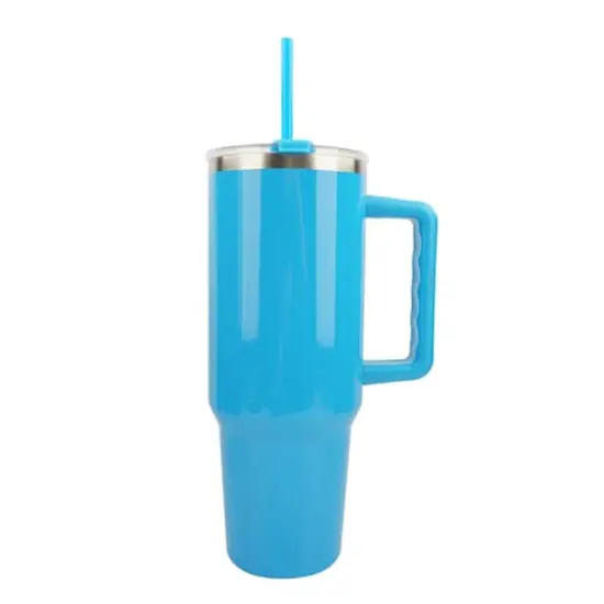 40oz. Neon Stainless Steel Insulated Tumbler by Celebrate It&trade; Blue {1}