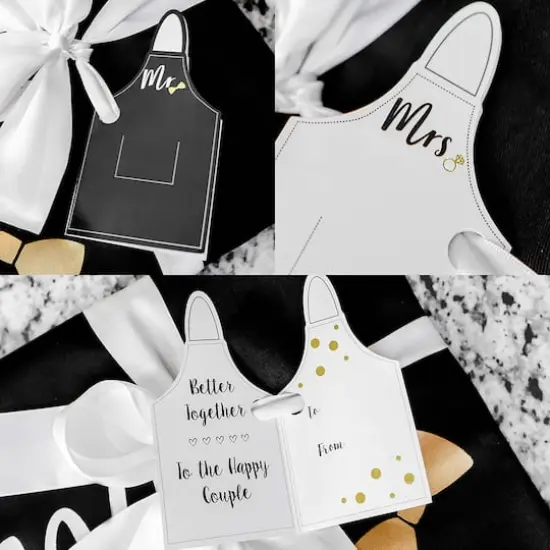 Kate Aspen&reg; Mr. & Mrs. Couples Apron Gift Set {5}