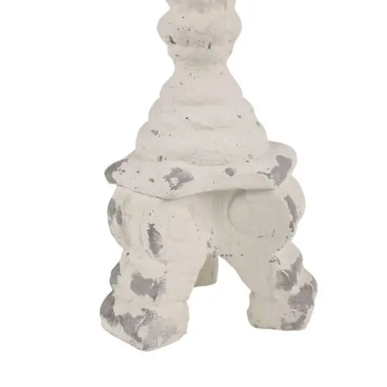 20" White Fiberglass Vintage Candlestick Holder {6}