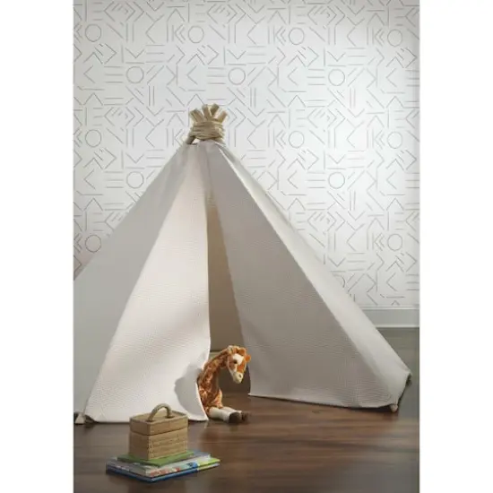 RoomMates Down The Line Peel & Stick Wallpaper Gray and White {4}