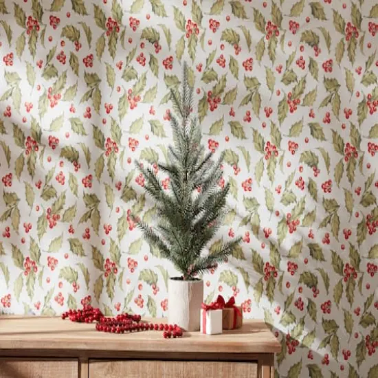 2 Pack 24" Unlit Pine Artificial Christmas Tree in Plastic Pot {3}