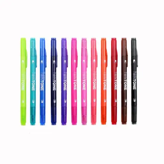 Tombow TwinTone Brights Dual-Tip Marker Set {1}