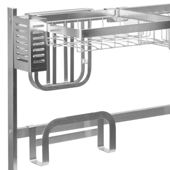 Sorbus 34.25" Over-The-Sink Dish Drying Rack Silver {4}