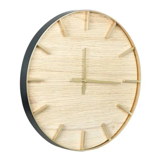 Hello Honey&reg; 23.5'' Natural Round Wood Wall Clock {5}