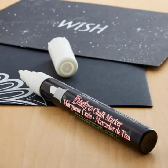 Marvy&reg; Uchida Chisel Tip Bistro Chalk Marker White {3}