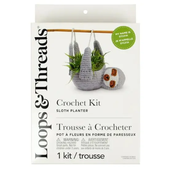 Intermediate Sloth Planter Crochet Kit by Loops & Threads&reg; {4}