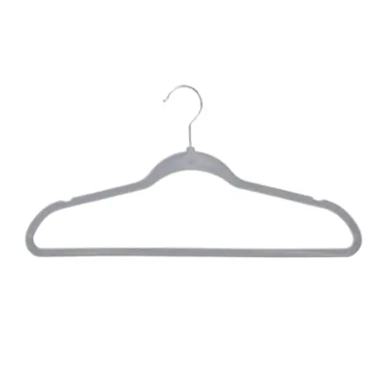 Honey Can Do Gray Slim-Profile Non-Slip Velvet Hangers, 25ct. {1}