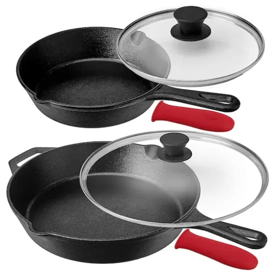 MegaChef 6 Piece Pre-Seasoned Cast Iron Skillet Set {1}