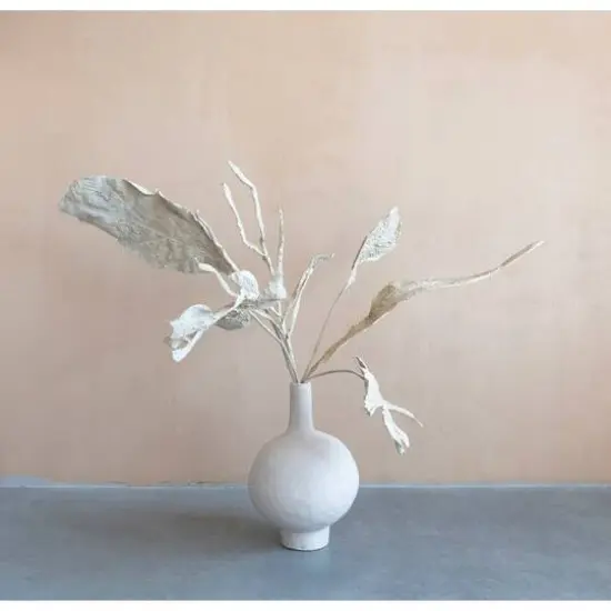 Hello Honey® 21" White Decorative Handmade Paper Mache Vase {4}