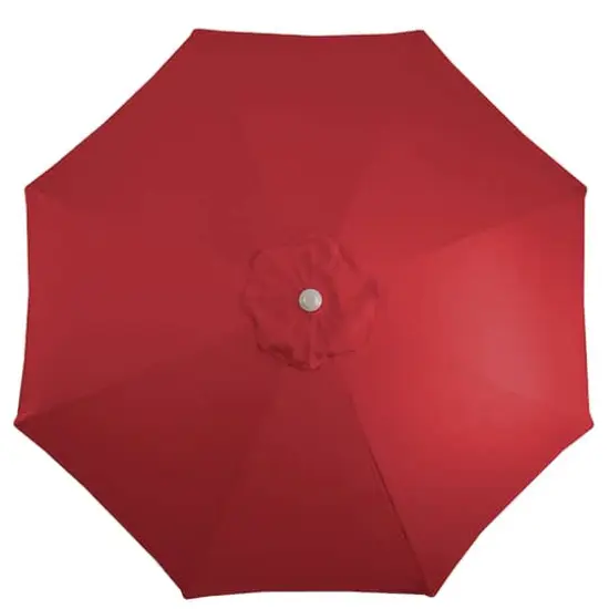9ft. Outdoor Patio Market Umbrella with Hand Crank & Tilt Red/Brown {5}
