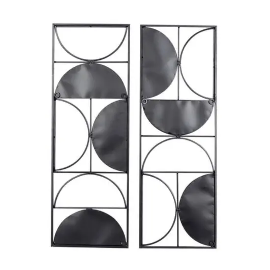 30" Brown Panels Metal Contemporary Wall D&eacute;cor Set, 2ct. {8}
