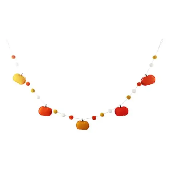 6ft. Pumpkin & Pom Garland by Ashland&reg; {4}