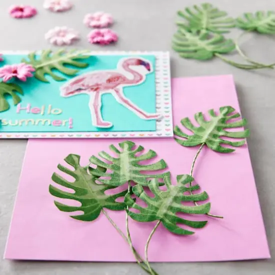 Green Fabric Monstera Embellishments by Recollections&trade; {3}