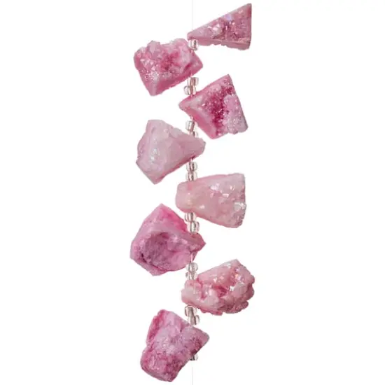 Sedona Pink Druzy Agate Nugget Beads by Bead Landing&trade; {4}