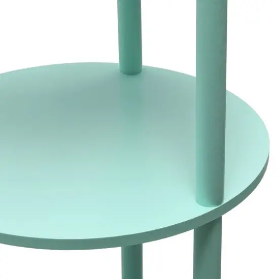 Simple Designs&trade; 62.5" Round Floor Lamp with 2 USB Ports and 1 Outlet Aqua {13}