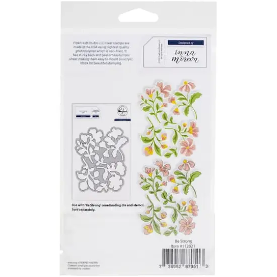 Pinkfresh Studio Be Strong Clear Stamp Set {4}