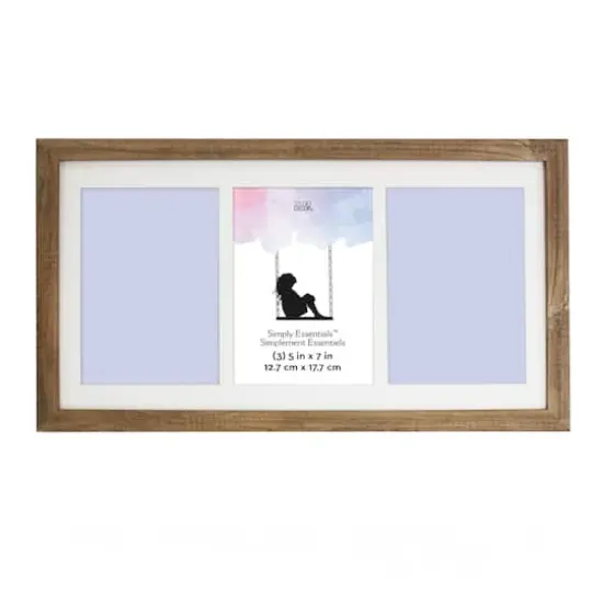 Simply Essentials&trade;3 Opening 5" x 7" Natural Collage Frame by Studio D&eacute;cor&reg; {1}