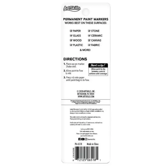 ArtSkills&reg; Silver & Gold Oil Based Paint Markers {8}